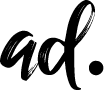 AD black logo